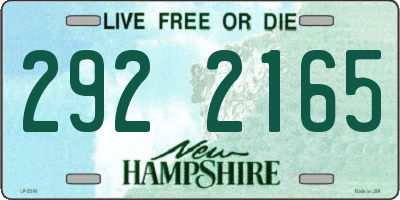 NH license plate 2922165