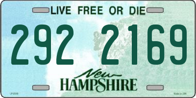 NH license plate 2922169