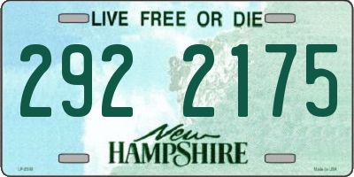 NH license plate 2922175