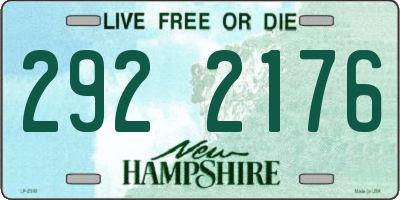 NH license plate 2922176