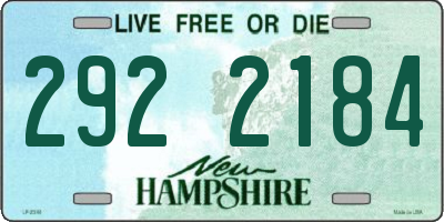 NH license plate 2922184