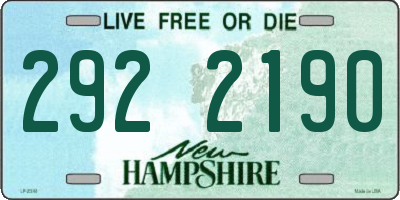 NH license plate 2922190