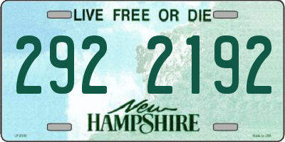 NH license plate 2922192
