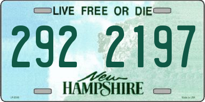 NH license plate 2922197