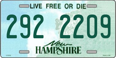 NH license plate 2922209