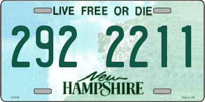 NH license plate 2922211