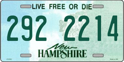NH license plate 2922214