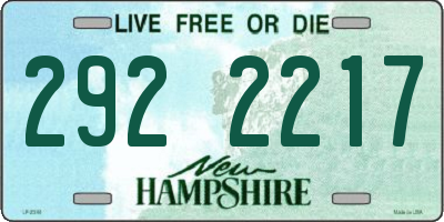 NH license plate 2922217