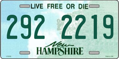 NH license plate 2922219