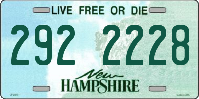 NH license plate 2922228