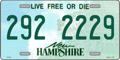 NH license plate 2922229