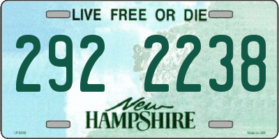 NH license plate 2922238