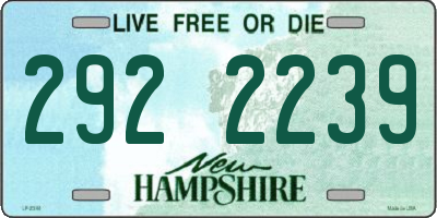 NH license plate 2922239