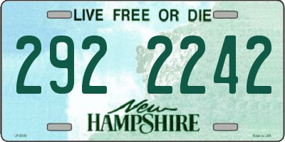 NH license plate 2922242