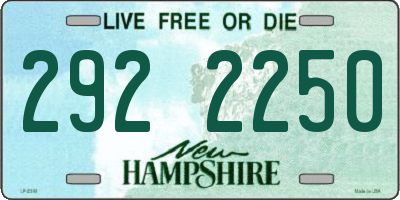 NH license plate 2922250