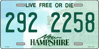 NH license plate 2922258