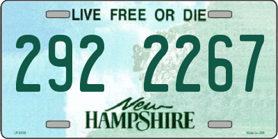 NH license plate 2922267
