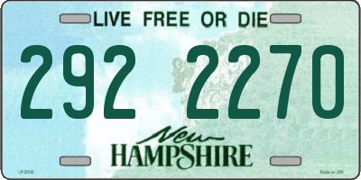 NH license plate 2922270