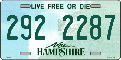 NH license plate 2922287