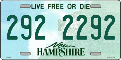 NH license plate 2922292