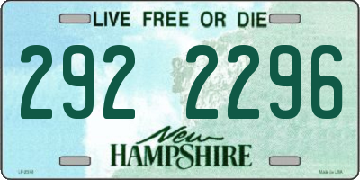 NH license plate 2922296