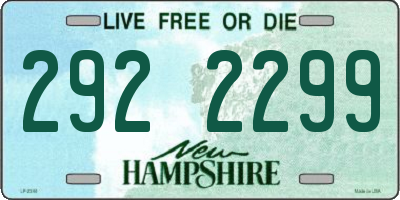 NH license plate 2922299