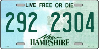 NH license plate 2922304