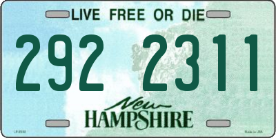 NH license plate 2922311