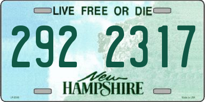 NH license plate 2922317