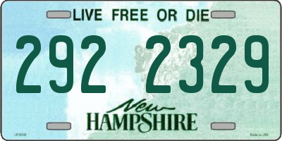 NH license plate 2922329