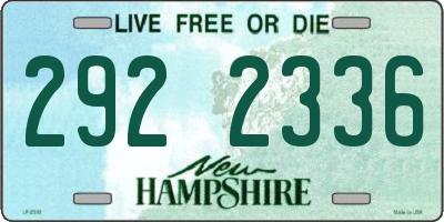 NH license plate 2922336