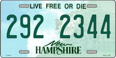 NH license plate 2922344