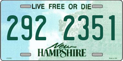 NH license plate 2922351