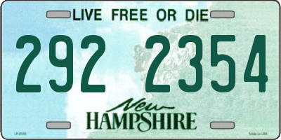 NH license plate 2922354