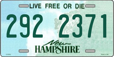 NH license plate 2922371