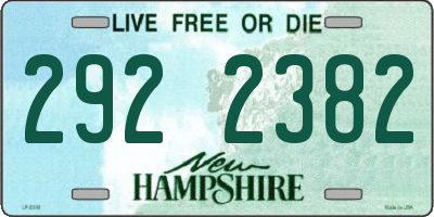 NH license plate 2922382