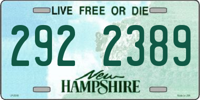 NH license plate 2922389