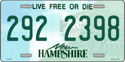 NH license plate 2922398