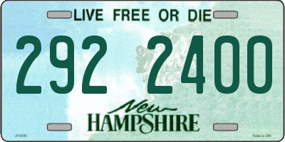 NH license plate 2922400