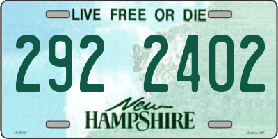 NH license plate 2922402