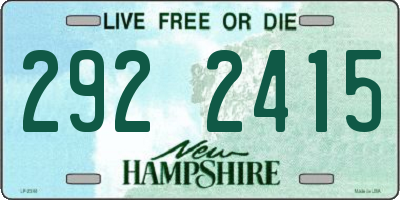 NH license plate 2922415