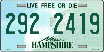 NH license plate 2922419