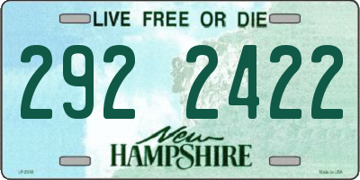 NH license plate 2922422