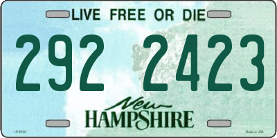 NH license plate 2922423