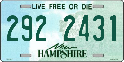 NH license plate 2922431