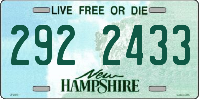 NH license plate 2922433