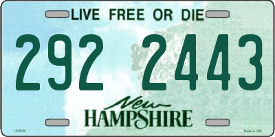 NH license plate 2922443