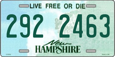 NH license plate 2922463
