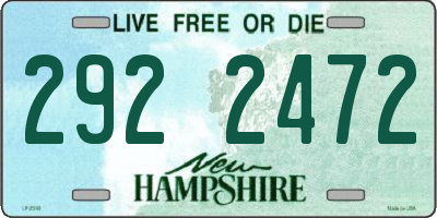 NH license plate 2922472