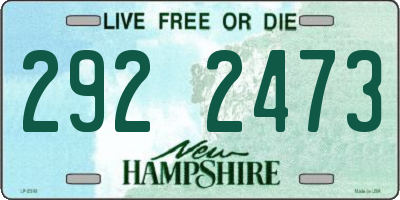 NH license plate 2922473